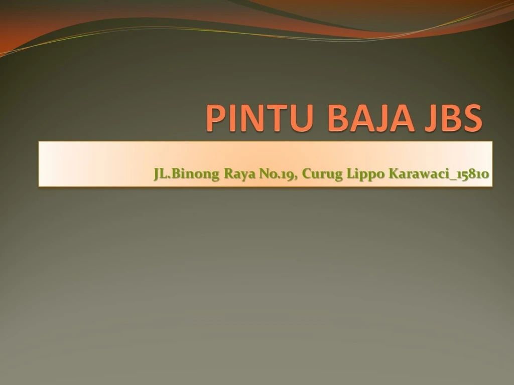 pintu baja jbs