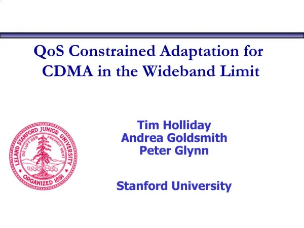 QoS Constrained Adaptation for CDMA in the Wideband Limit