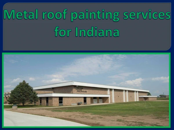 Metal roof painting services for Indiana