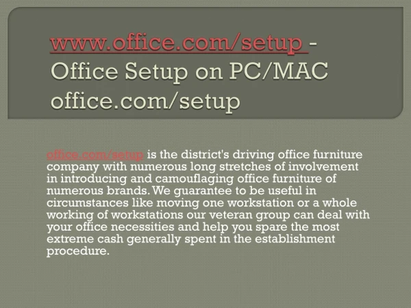 www office com setup office setup on pc mac office com setup