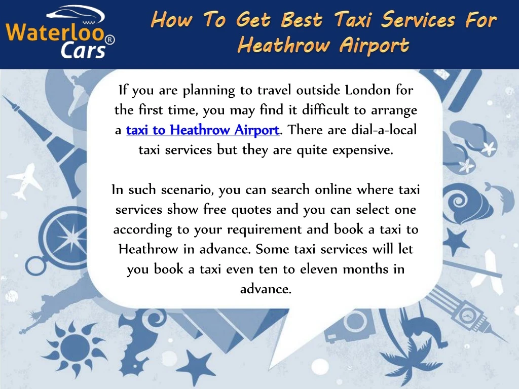 how to get best taxi services for heathrow airport