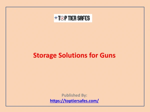Storage Solutions for Guns