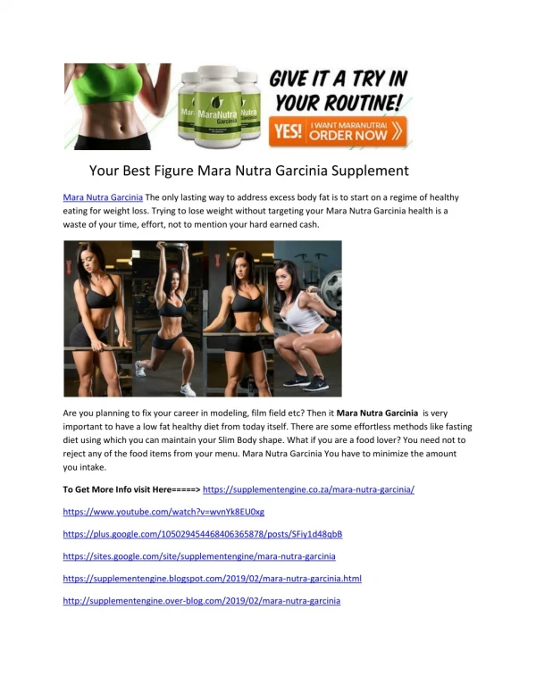 Mara Nutra Garcinia - Natural Fat Burner Supplement