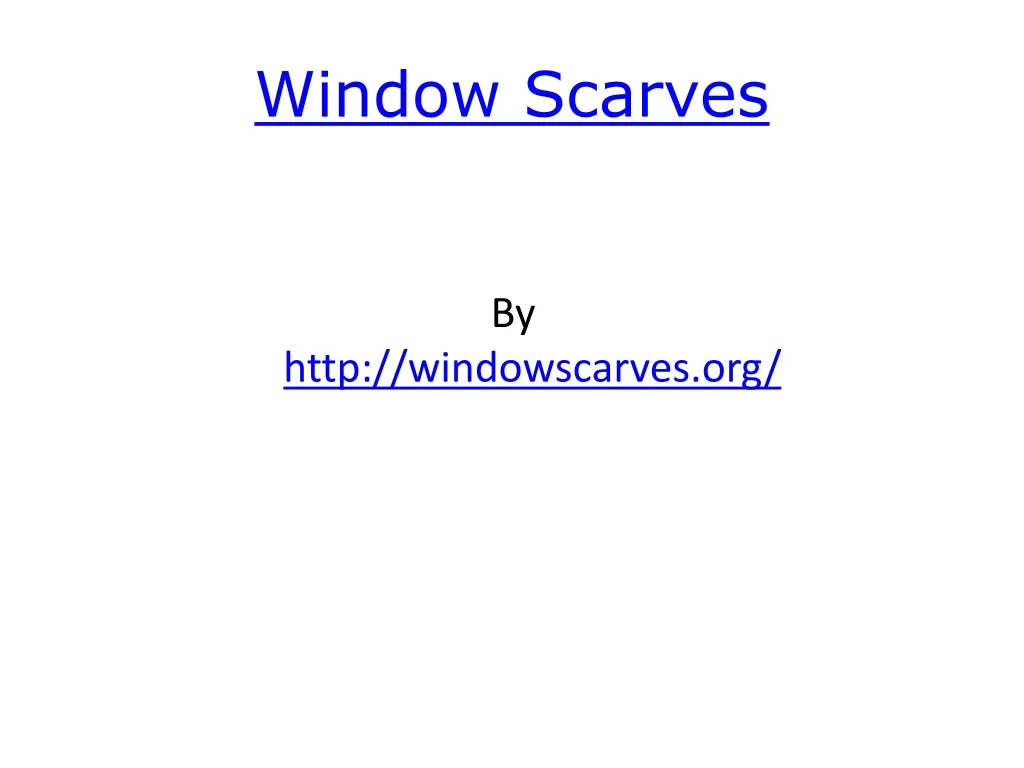 window scarves