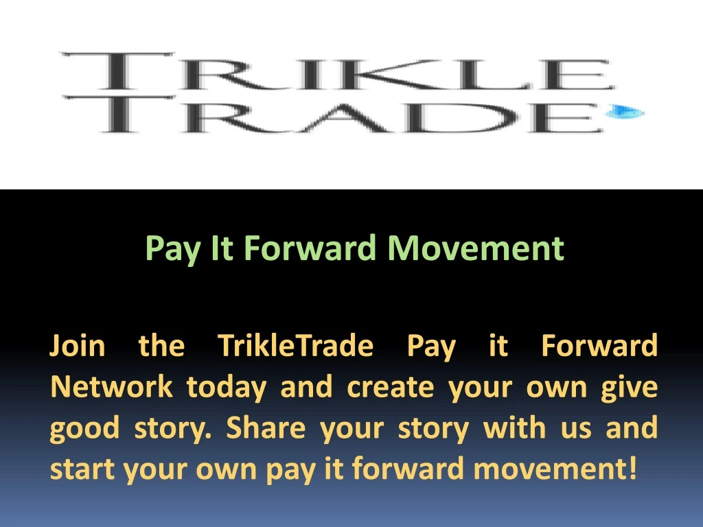 pay it forward movement