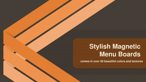 Stylish Magnetic Menu Boards