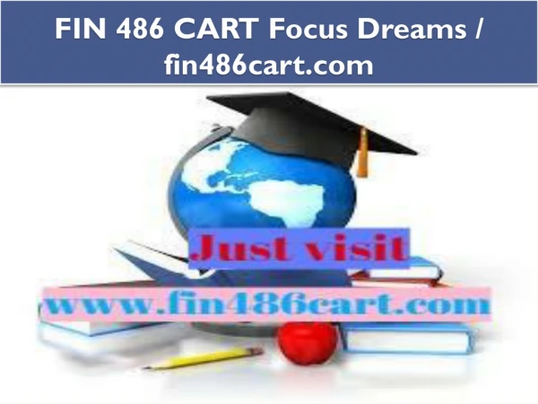 FIN 486 CART Focus Dreams / fin486cart.com