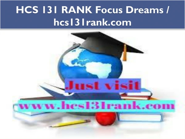 HCS 131 RANK Focus Dreams / hcs131rank.com