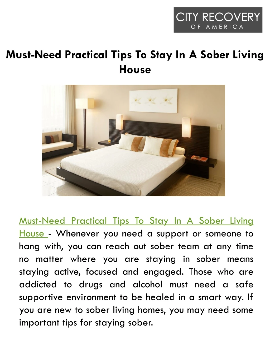 must need practical tips to stay in a sober