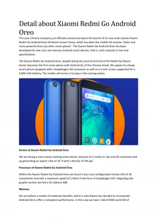Detail about Xiaomi Redmi Go Android Oreo - slide 1