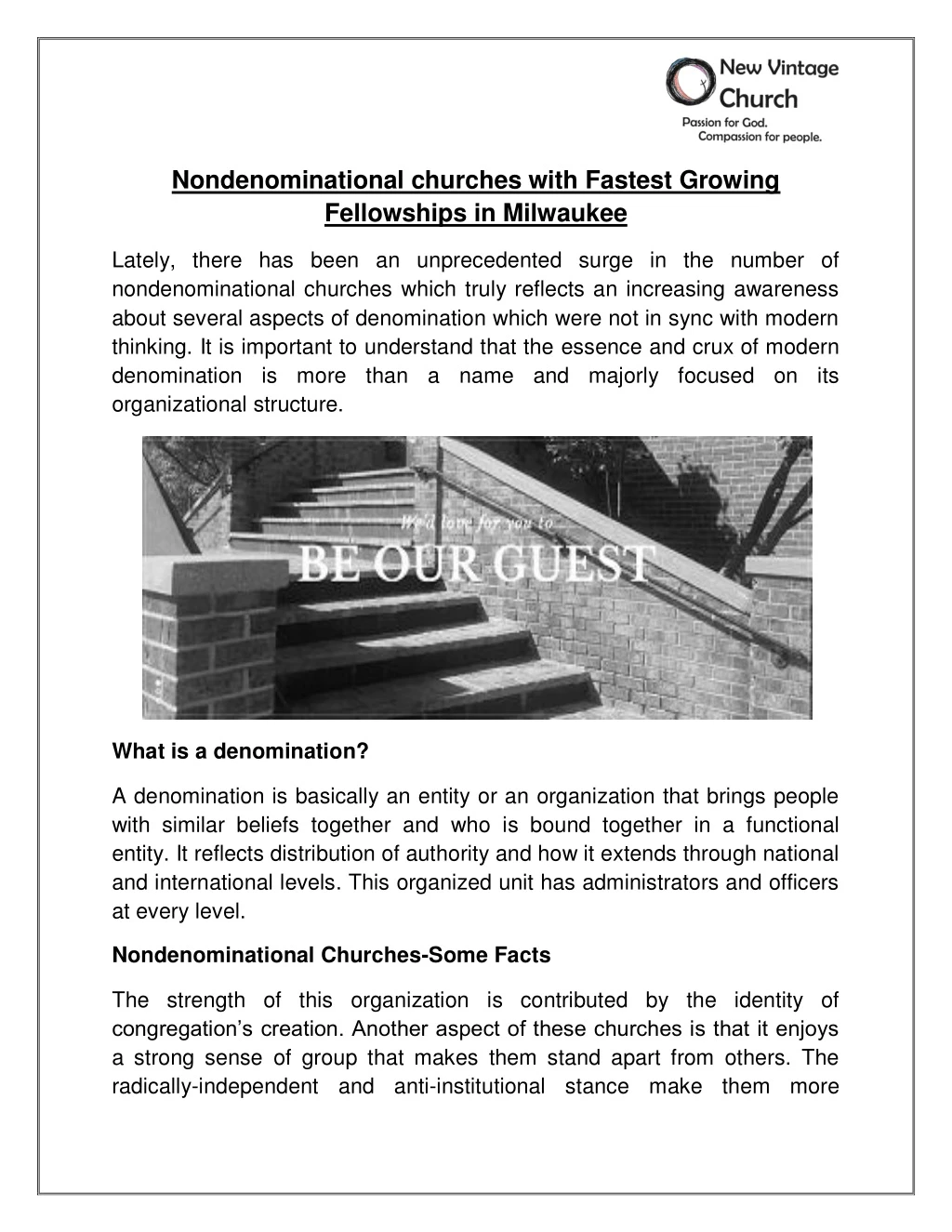 nondenominational churches with fastest growing