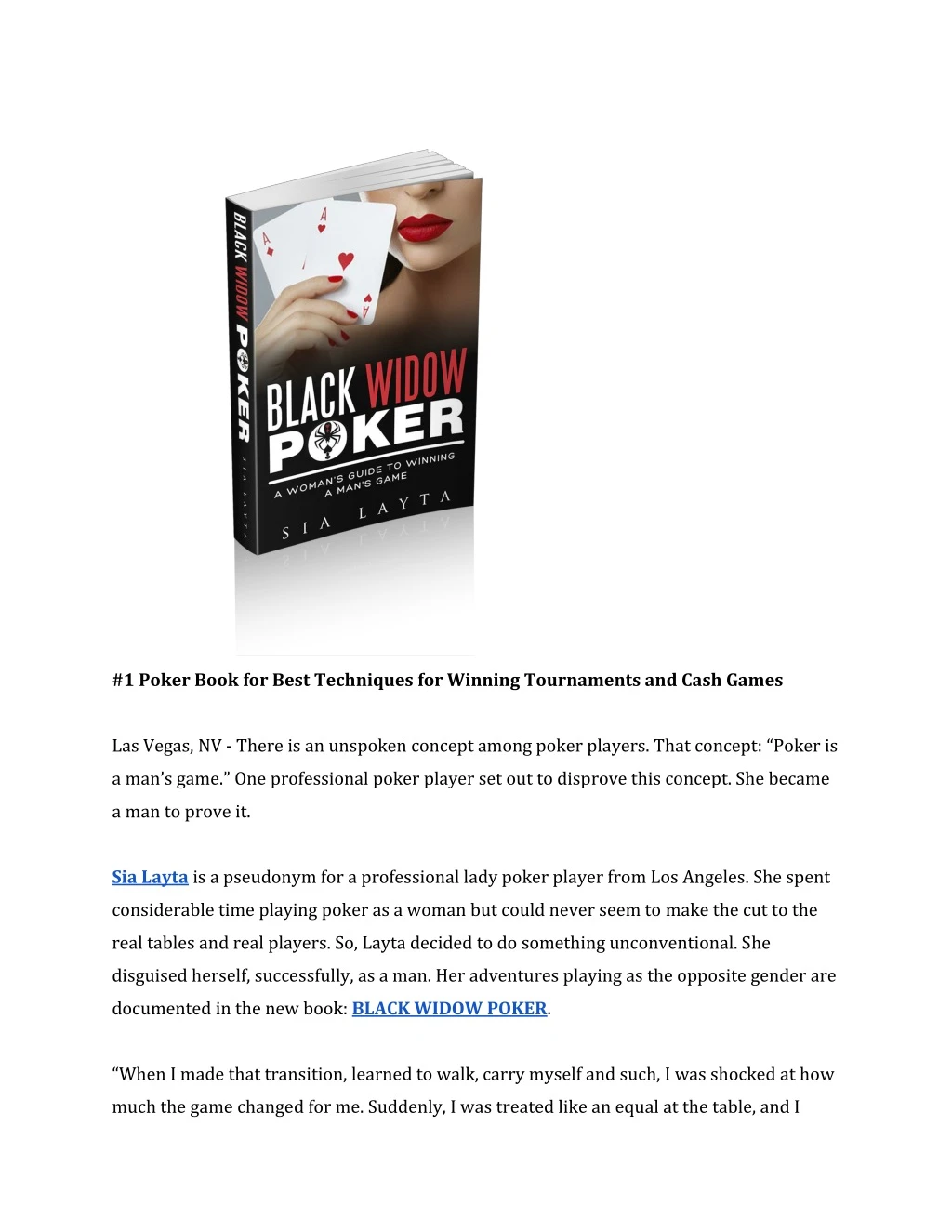 1 poker book for best techniques for winning