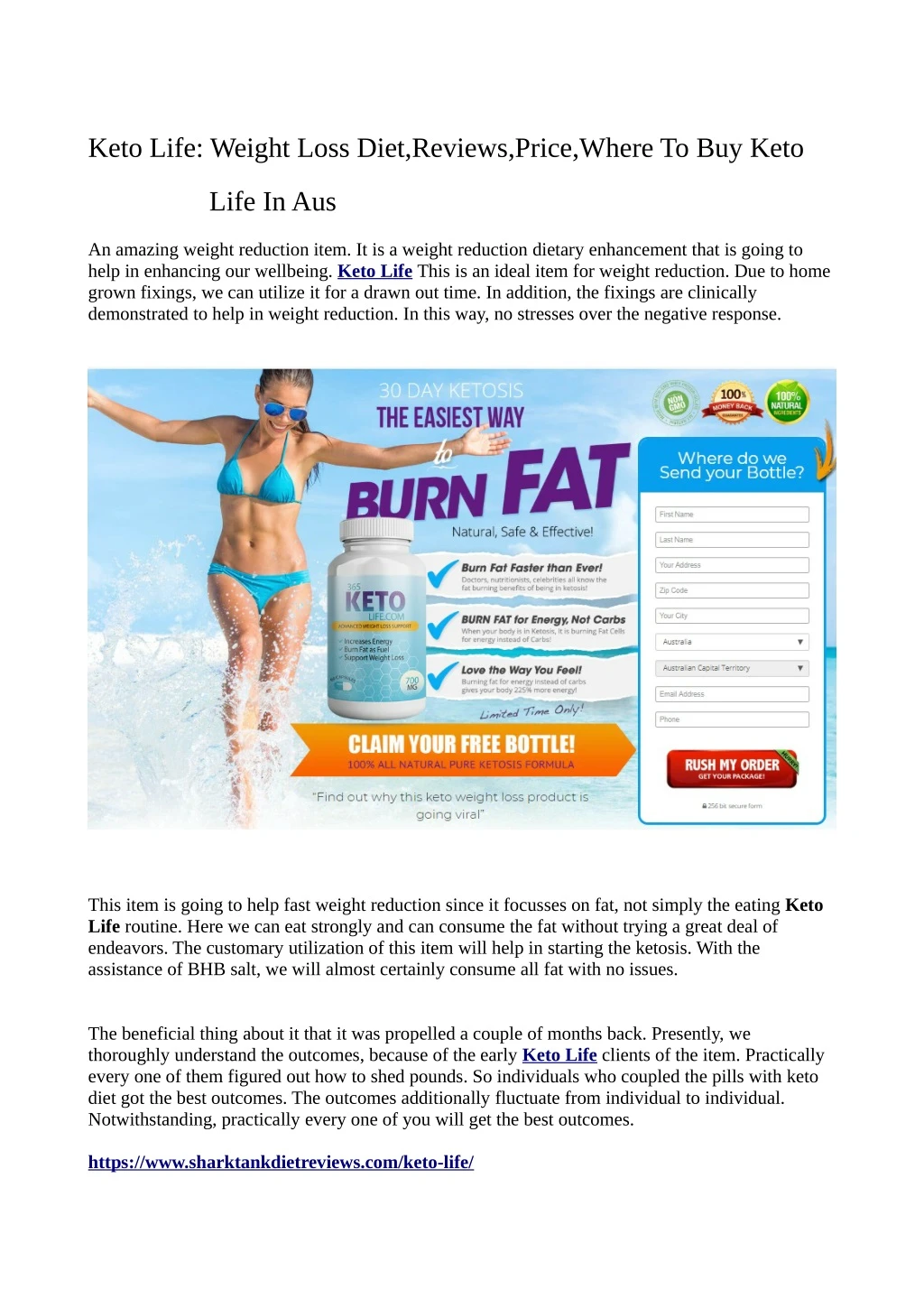 keto life weight loss diet reviews price where