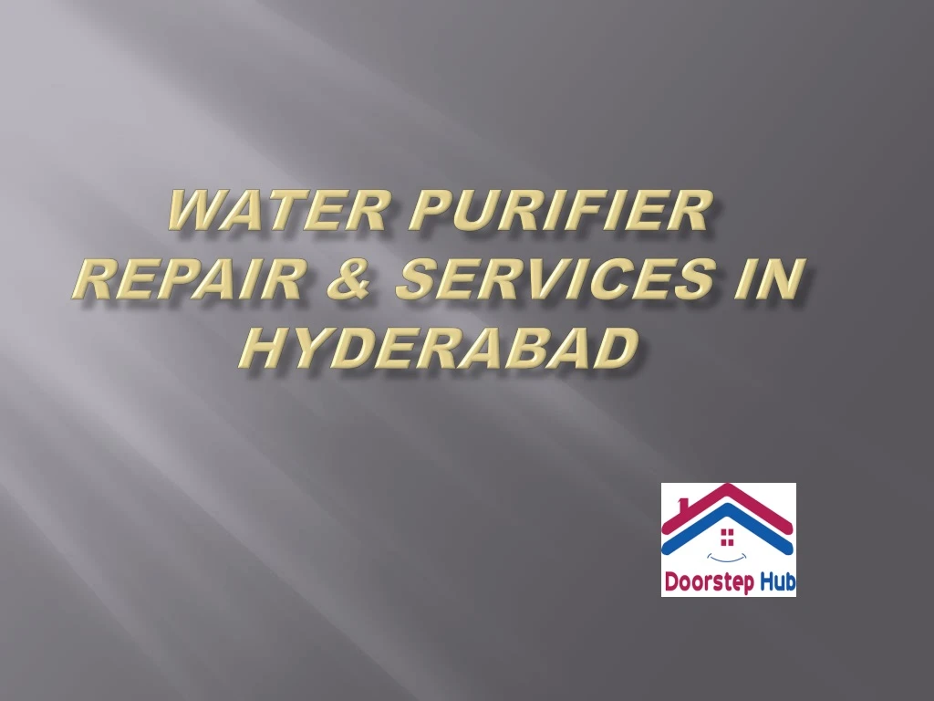 water purifier repair services in hyderabad