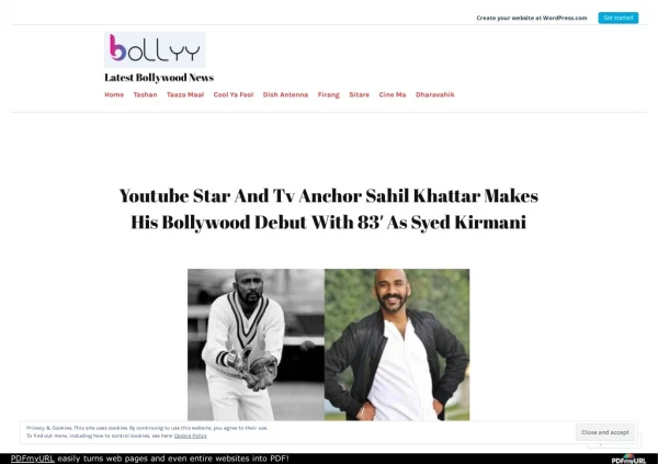 Youtube Star And Tv Anchor Sahil Khattar Makes His Bollywood Debut With 83? As Syed Kirmani