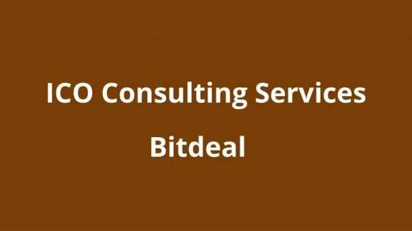 ICO consulting service provider