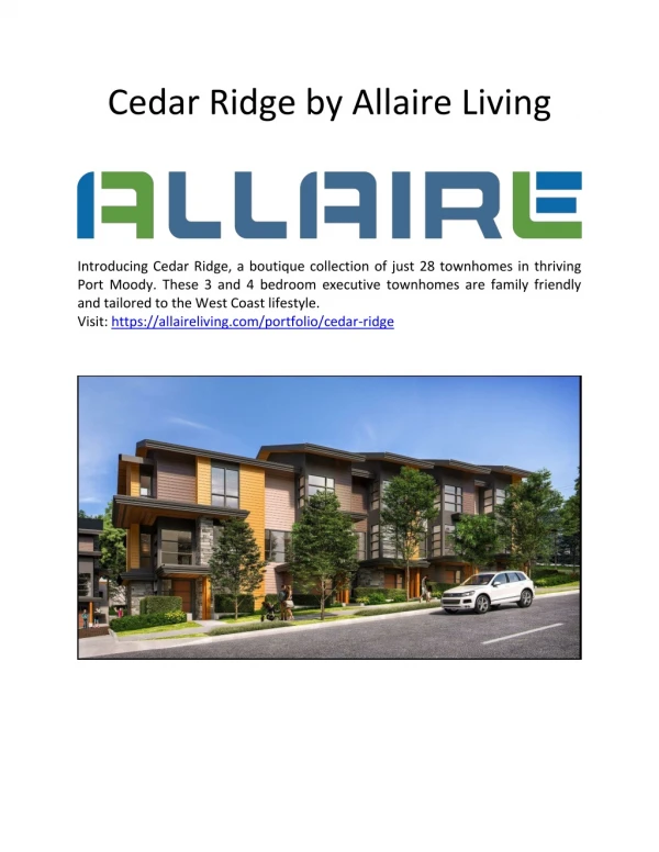 Cedar Ridge by Allaire Living