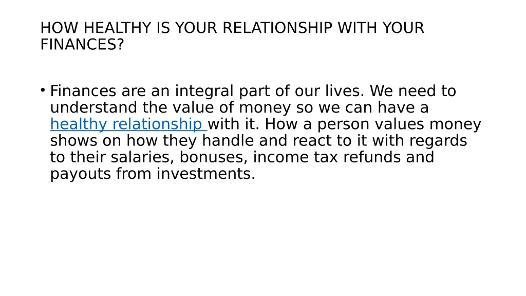 how healthy is your relationship with your