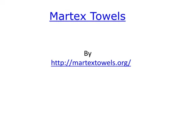 Martex Towels