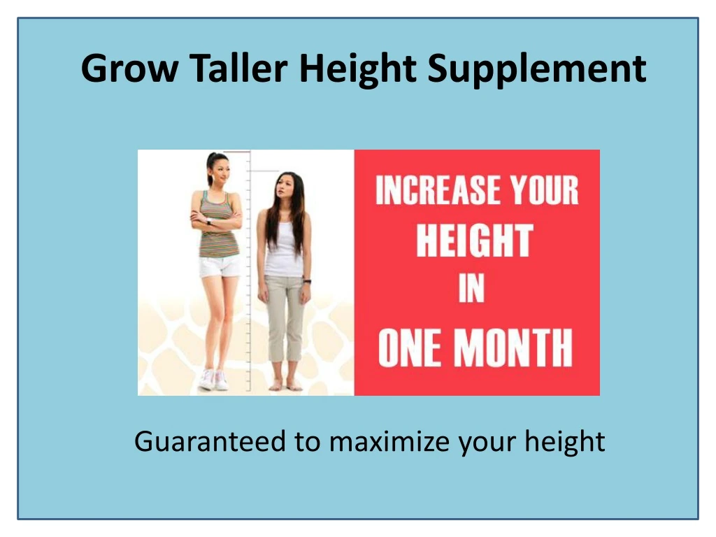 grow taller height supplement