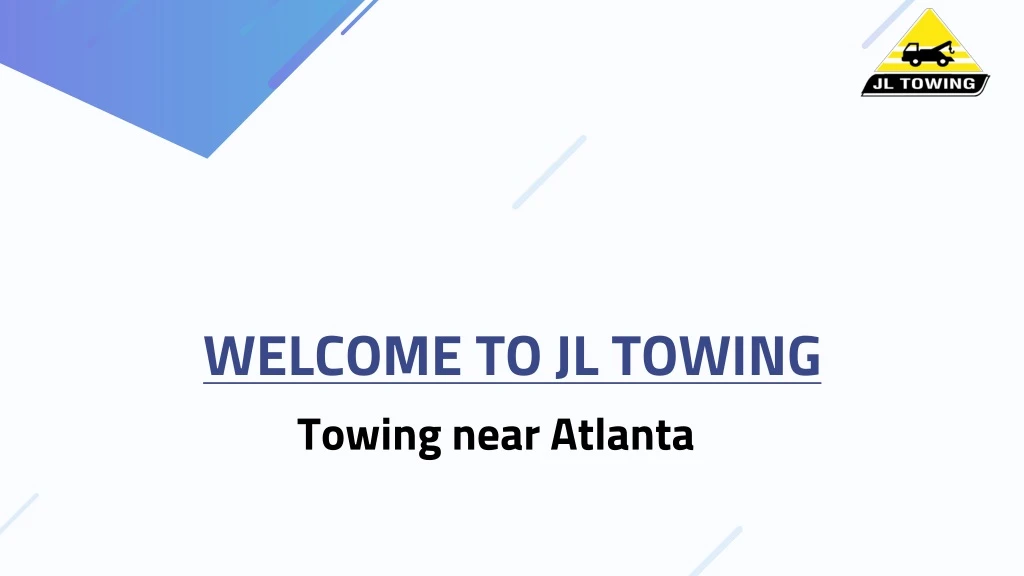 welcome to jl towing