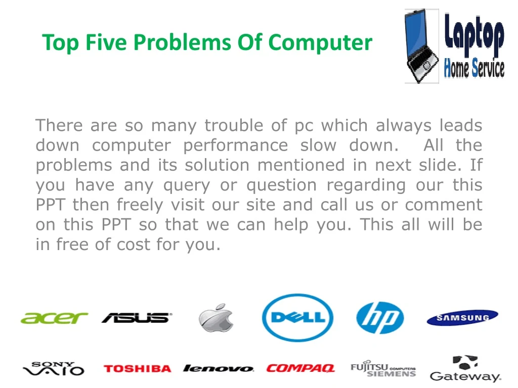 top five problems of computer