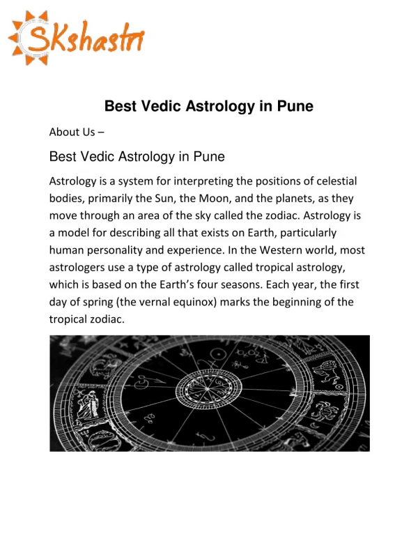 Best Vedic Astrology in Pune