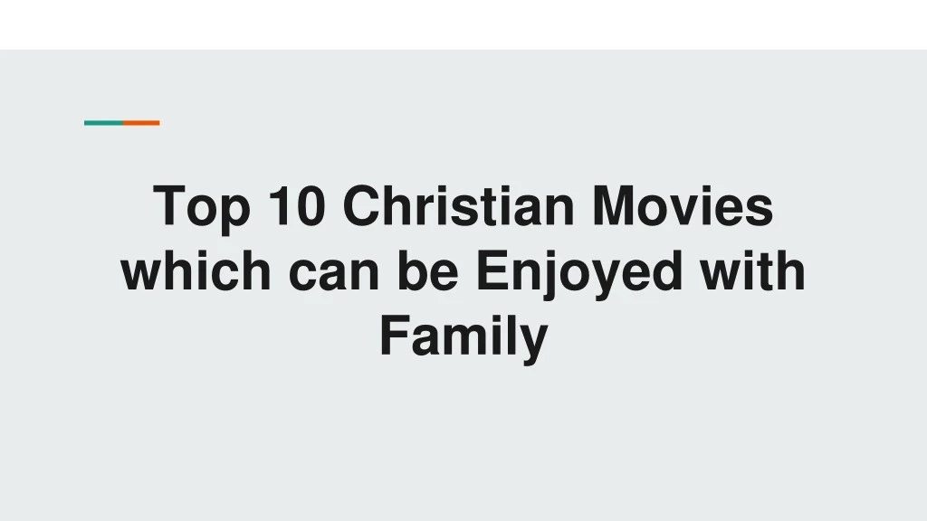 top 10 christian movies which can be enjoyed with family