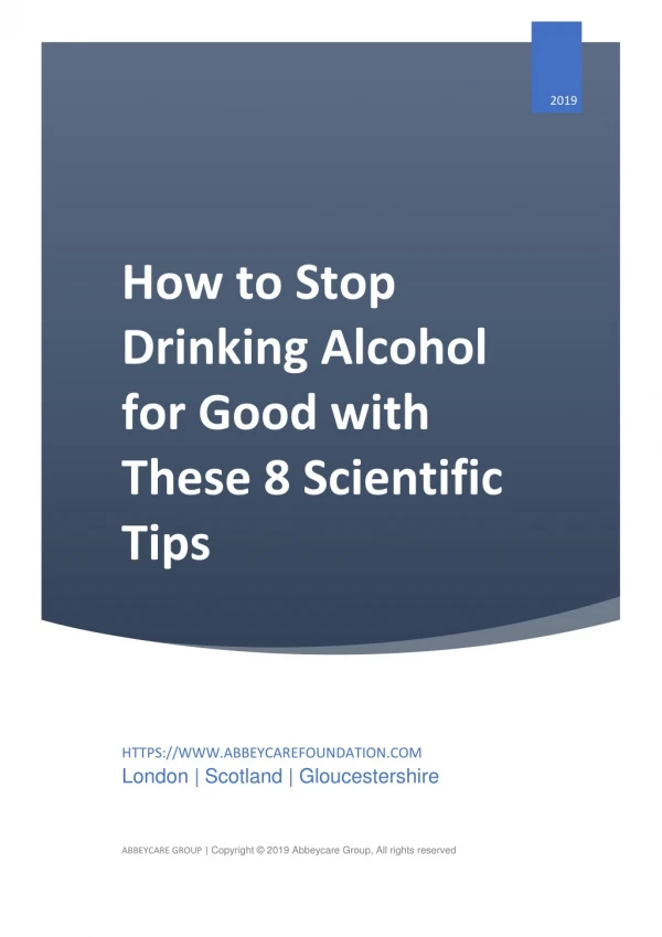 How To Stop Drinking Alcohol For Good