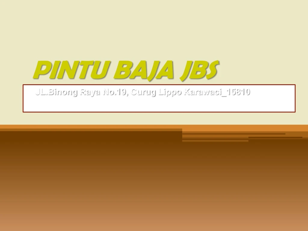 pintu baja jbs jl binong raya no 19 curug lippo