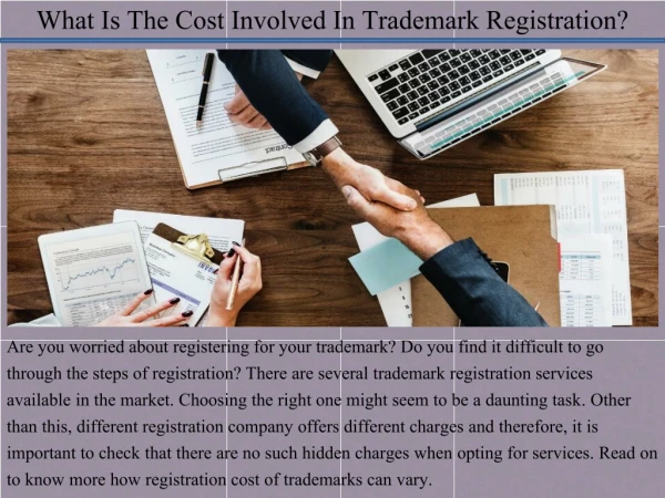 What Is The Cost Involved In Trademark Registration?
