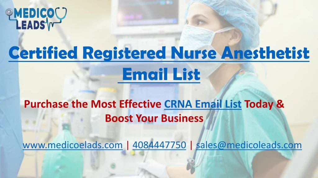 certified registered nurse anesthetist email list