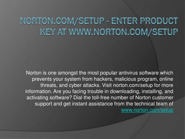 norton com setup enter product key at www norton com setup