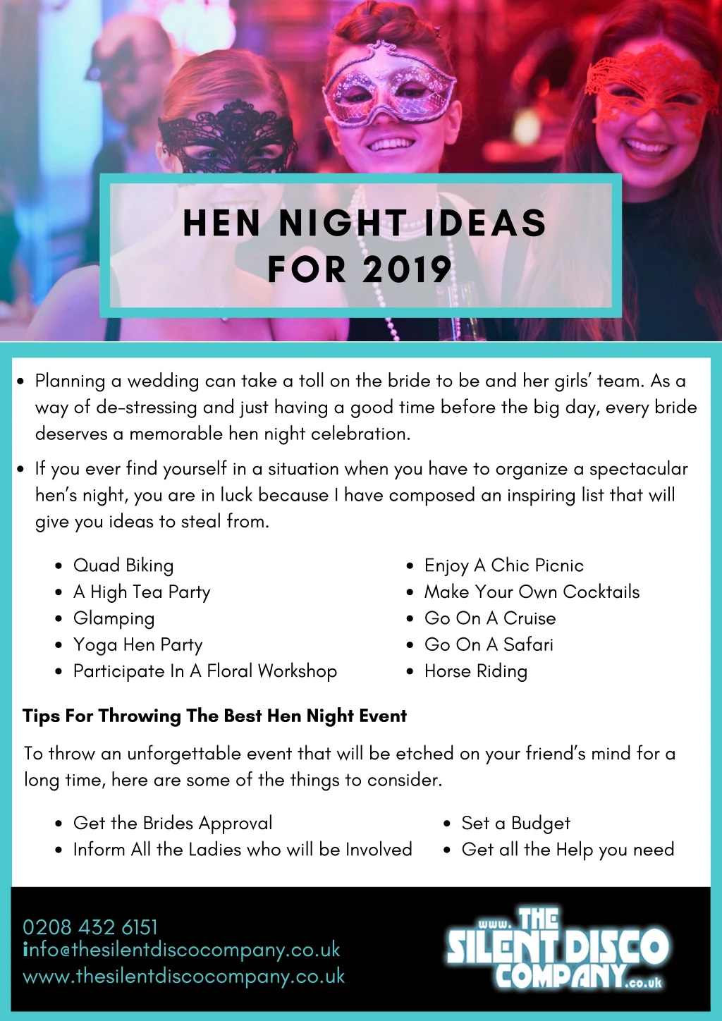 hen night ideas for 2019