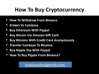 How To Buy Cryptocurrency - slide 1