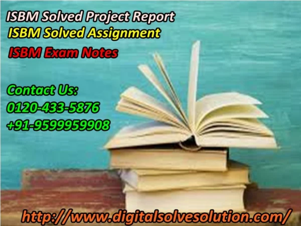 What do you know about ISBM solved project report 0120-433-5876?
