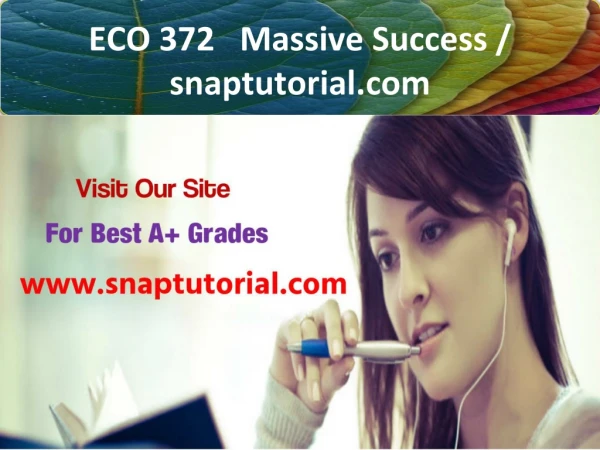 eco 372 massive success snaptutorial com