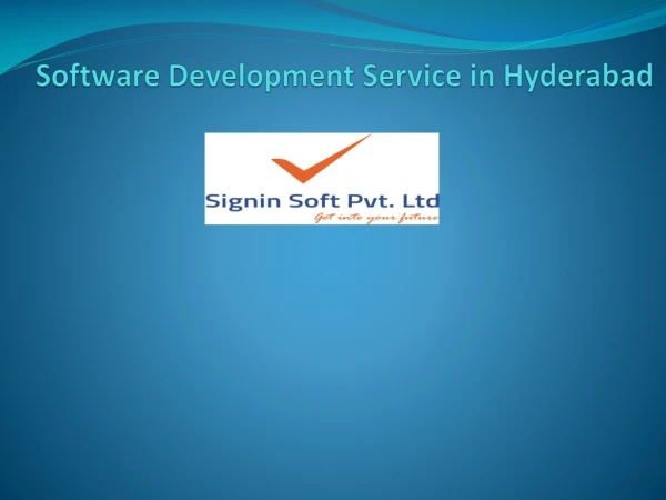 Signin Soft - Software Development Service in Hyderabad