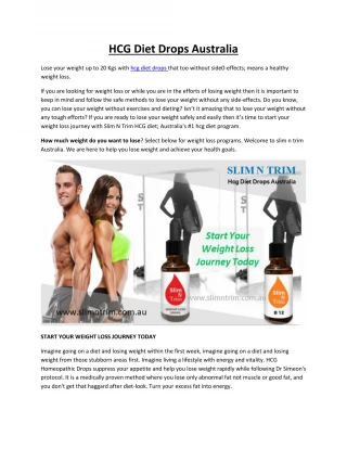 HCG Diet Drops Australia for Weight Loss - slide 1