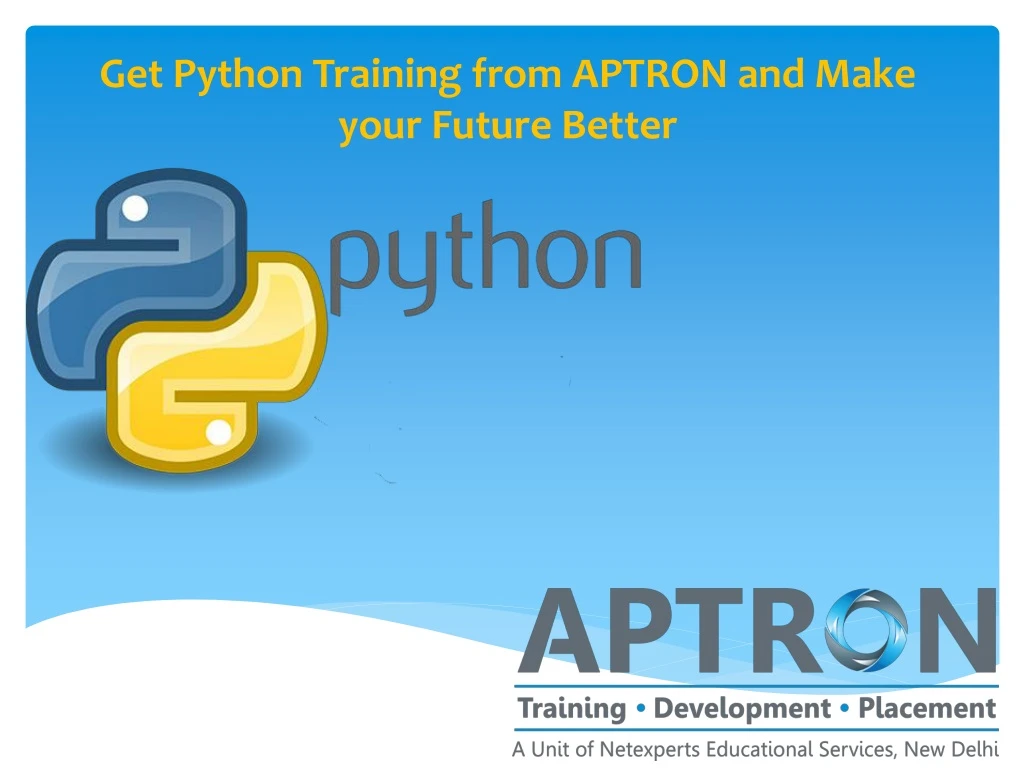 get python training from aptron and make your future better