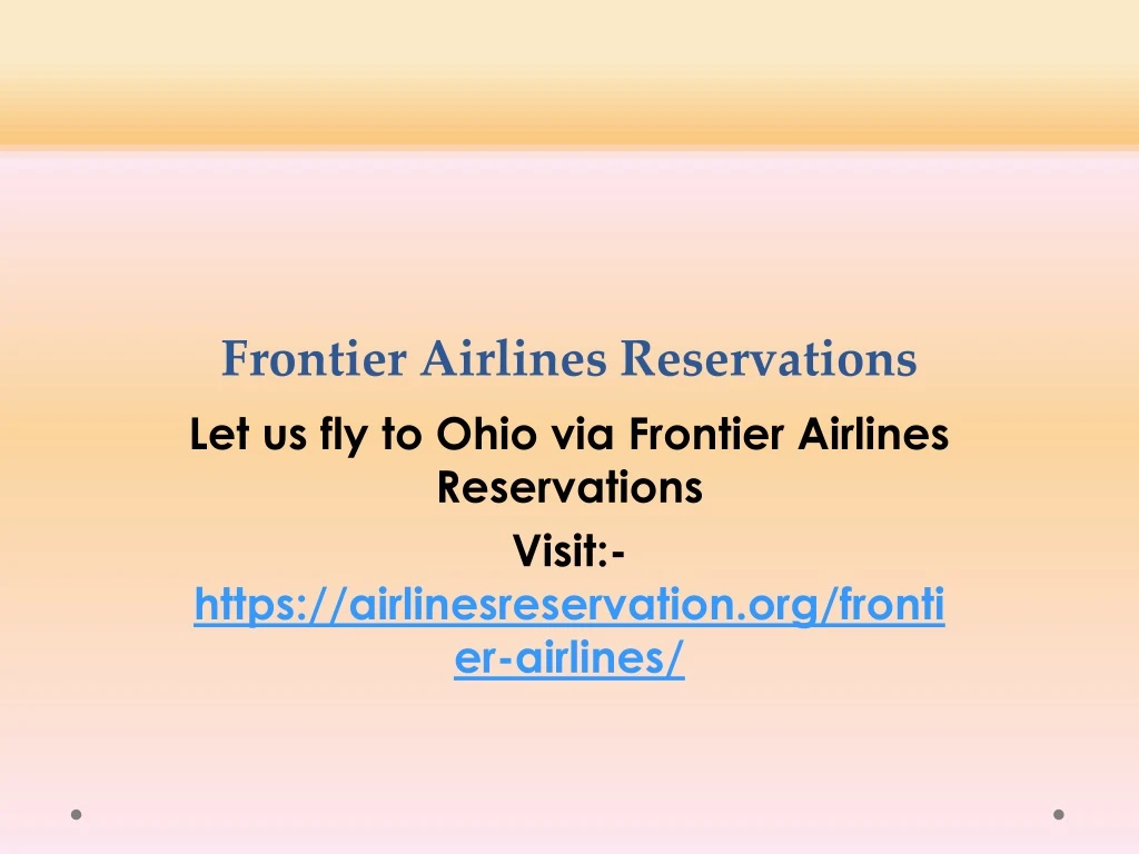 frontier airlines reservations