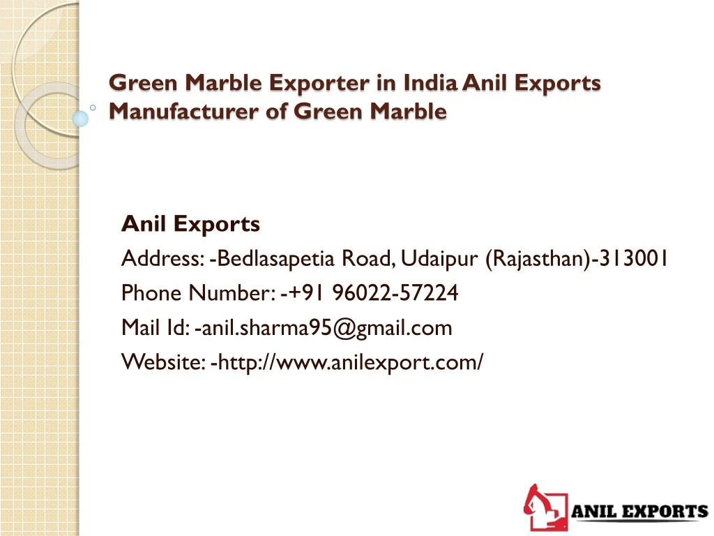 green marble exporter in india anil exports manufacturer of green marble