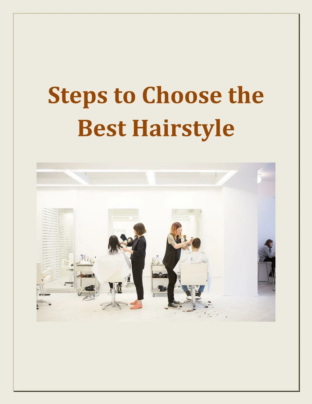 steps to choose the best hairstyle