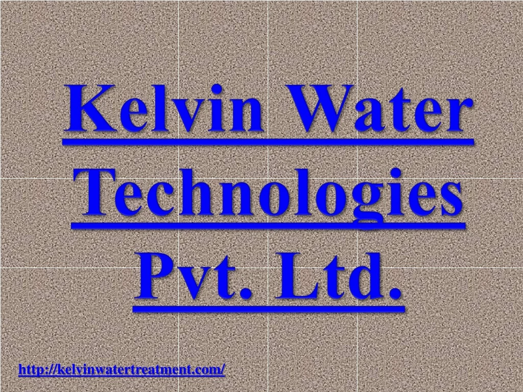 kelvin water technologies pvt ltd