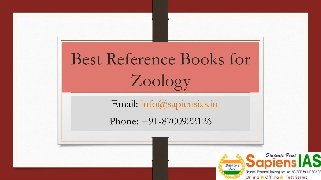 best reference books for zoology