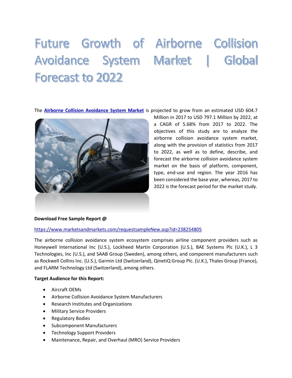 the airborne collision avoidance system market