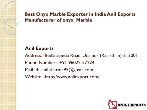 Best Onyx Marble Exporter in India Anil Exports Manufacturer of onyx Marble