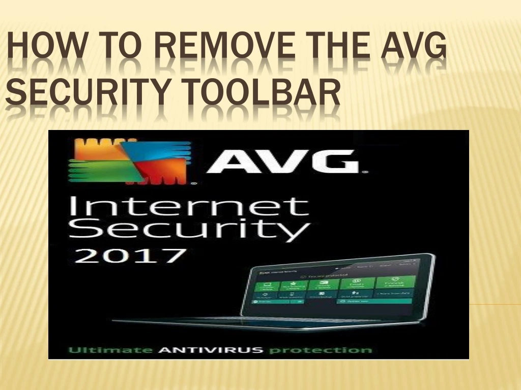 how to remove the avg security toolbar