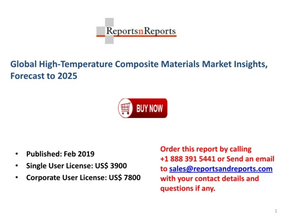 High-Temperature Composite Materials Market Developments and Analytical Data, Shares, Forecast to 2025