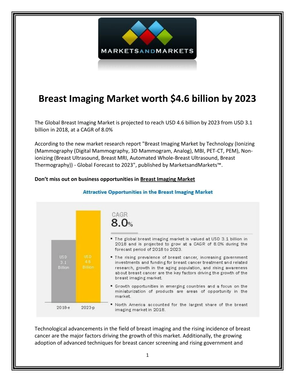 breast imaging market worth 4 6 billion by 2023